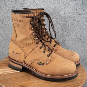 Ad Tec Men's Size 10.5 M/W 9" Leather Logger Boot - Steel Toe - 1740